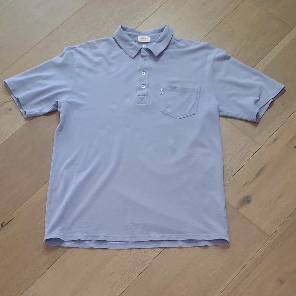 johnnie-O Polo Shirt Men's sz M Lilac Short Sleeve Golf/Casual Polo Shirt
